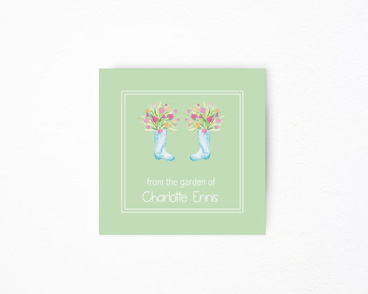 Garden Boots Square Tag