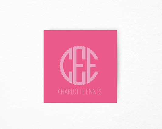 Monogram Square Gift Tag
