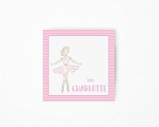 Ballet Dancer Square Gift Tag