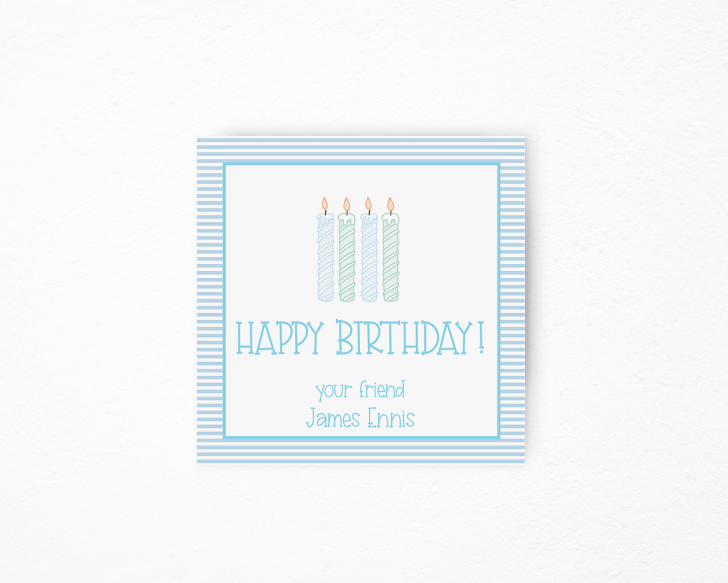 Happy Birthday Square Tag