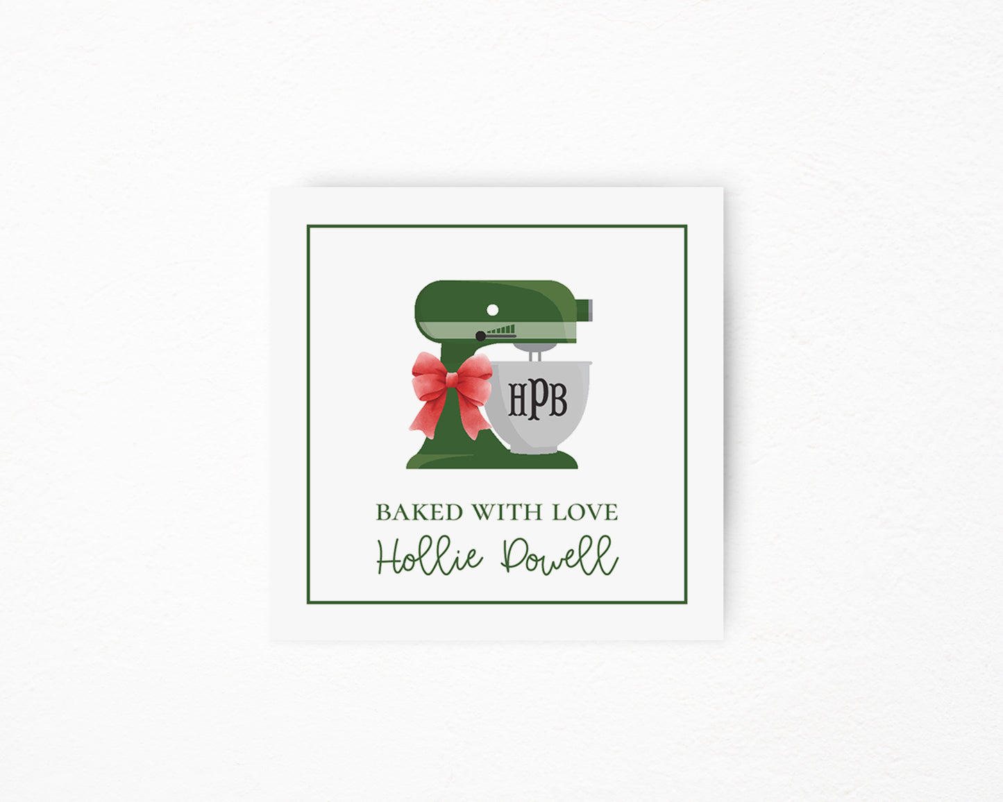 Green Mixer Square Tag
