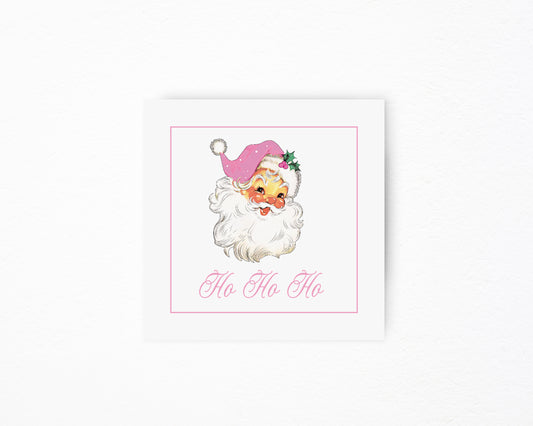 Pink Ho Ho Ho Square Card