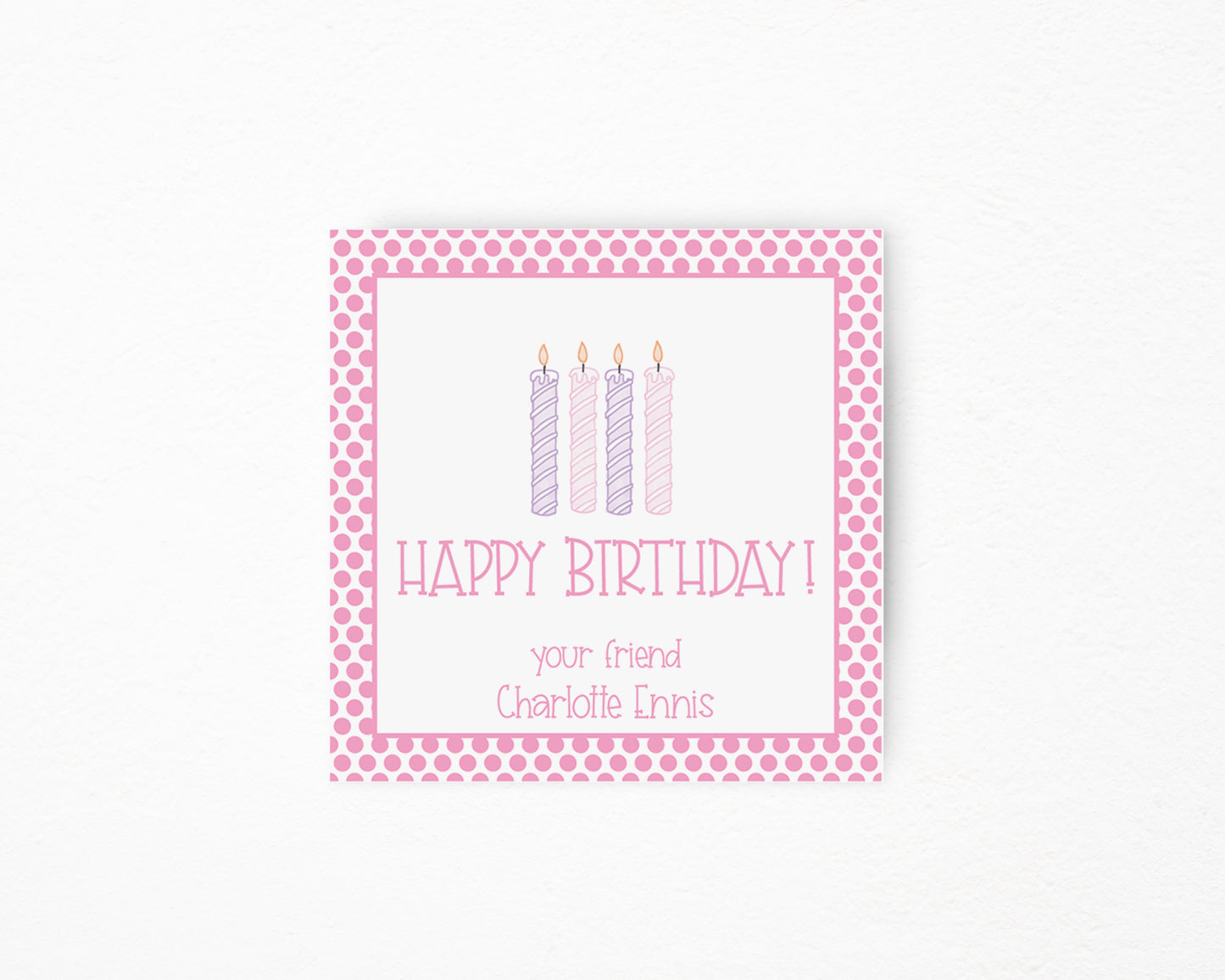 Happy Birthday Square Tag