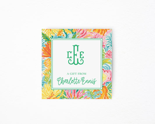 Colorful Background Square Tag