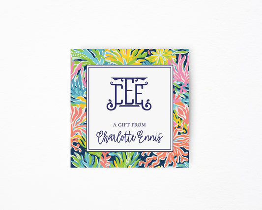 Colorful Background Square Tag