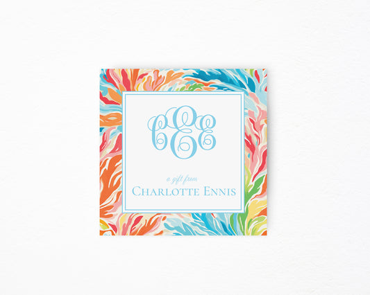 Colorful Background Square Tag