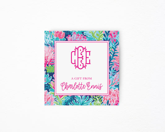 Colorful Background Square Tag
