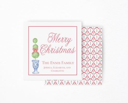 Red Chinoiserie Gift Tag