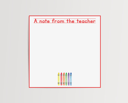 Crayons Notepad