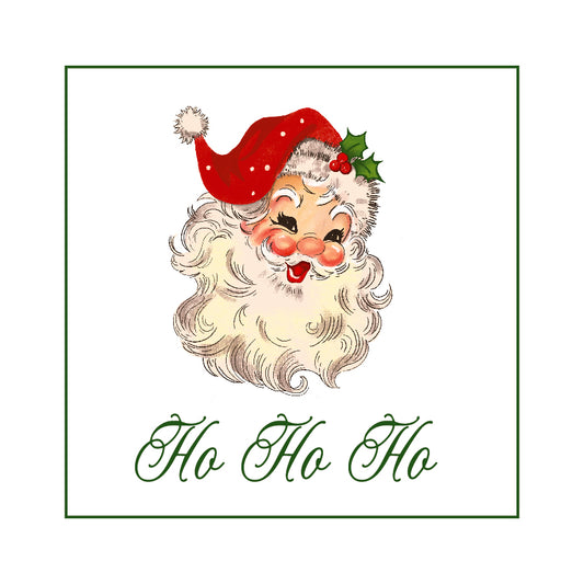 Ho Ho Ho Green Vintage Merry Christmas Sticker